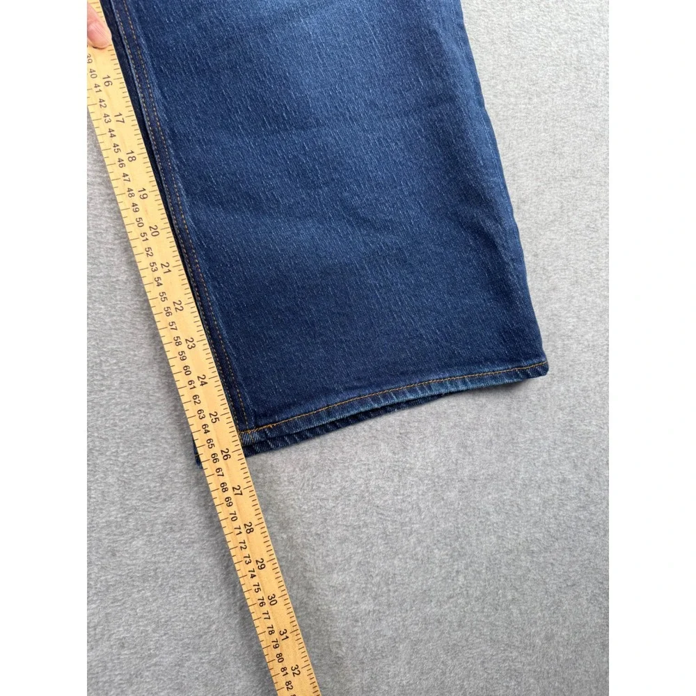 Quince Bella Stretch Relaxed Straight Jeans Stormy Blue Organic Cotton Tencel 30
